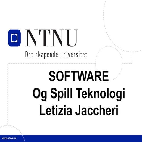 Presentation of Software Study at IDI/NTNU