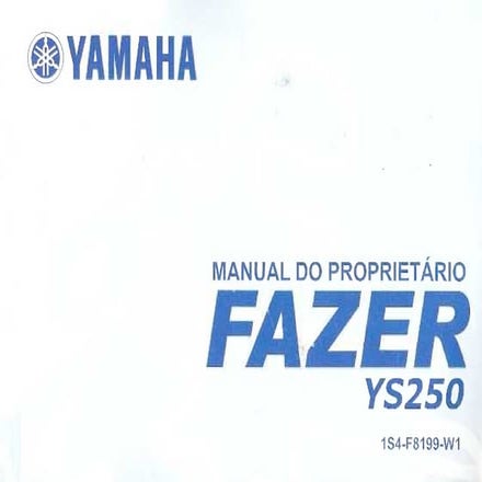 Manual do Proprietário Fazer YS 250