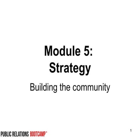Module 5 of 5.Social Media Strategy