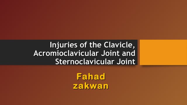 05. clavicle injuries | PPT