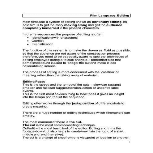 GCSE Media Studies Revision Pack