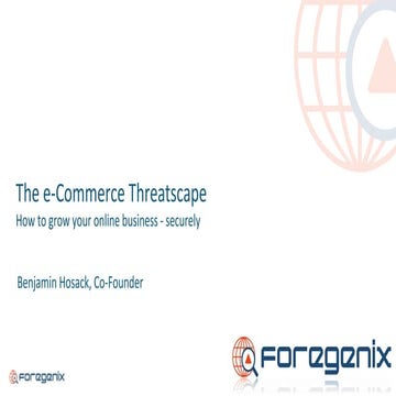 Foregenix   the eCommerce threatscape