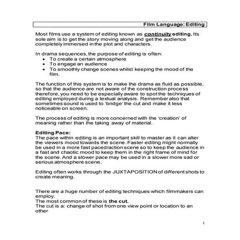 different types of editing 