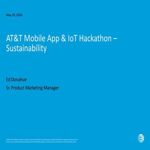 AT&T Mobile App & IoT Hackathon @ Catalyst 