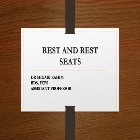 05. rest seats and types of rests