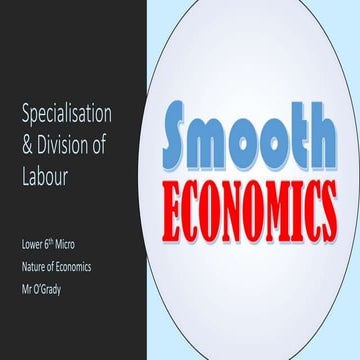 Specialisation & Division of Labour