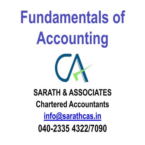 Fundamentals Of Accounting 