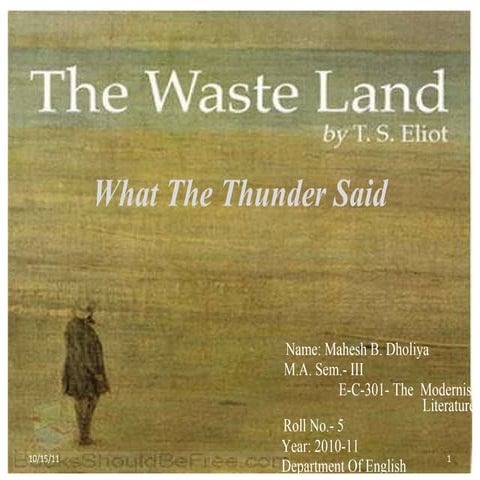 What The Thunder Said