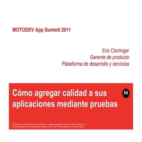 Cómo agregar calidad a sus aplicaciones mediante pruebas 