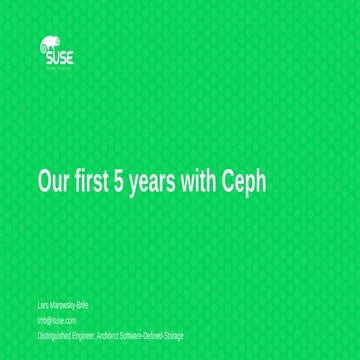 Ceph's journey at SUSE