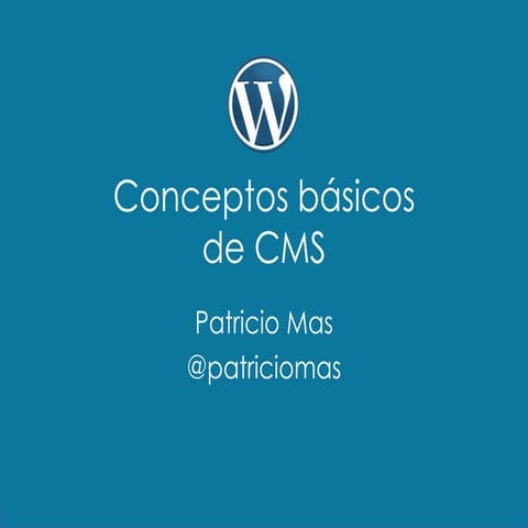 Conceptos Básicos CMS