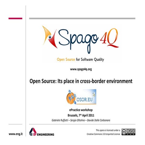 ePractice workshop on Open Source Software, 7 April 2011 - Davide Dalle Carbonare