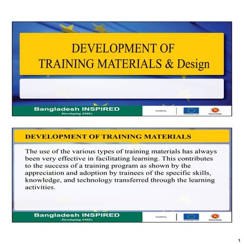05 developing training materials