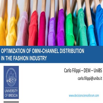 Optimization of omni-channel distribution in the fashion industry
