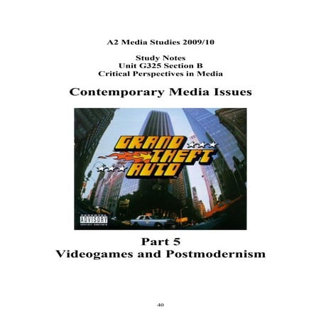 05. g325   contemporary media issues - videogames and postmodernism