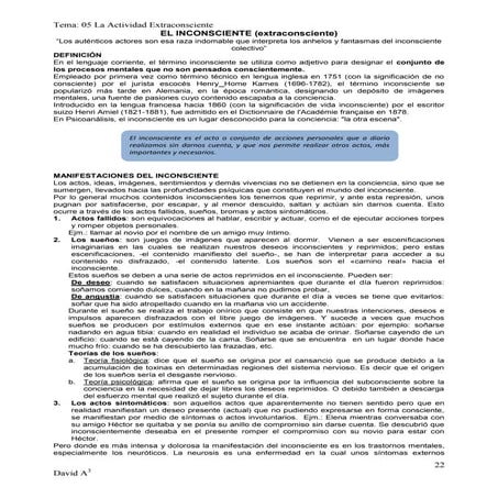 05. La actividad extraconsciente