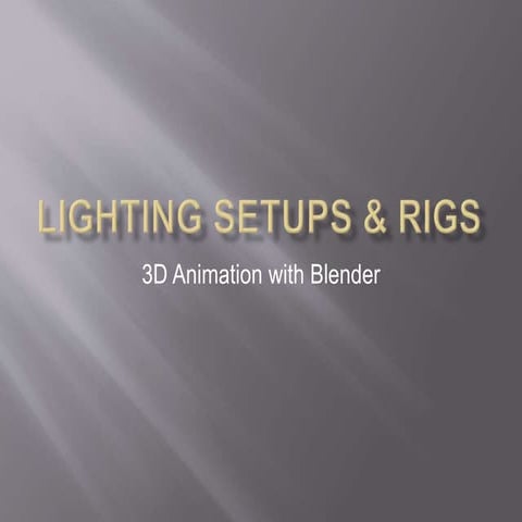 Setting up lighting rigs in Blender