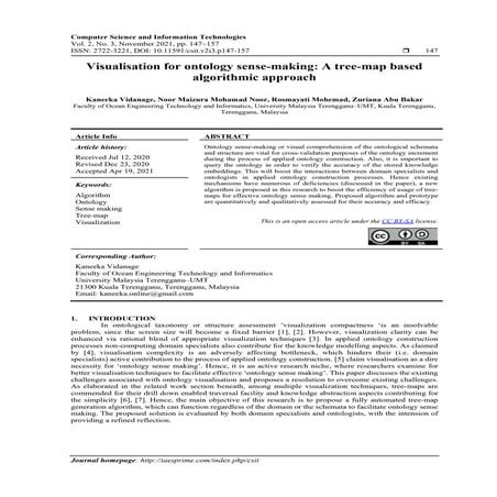 Visualisation for ontology sense-making: A tree-map based algorithmic approach