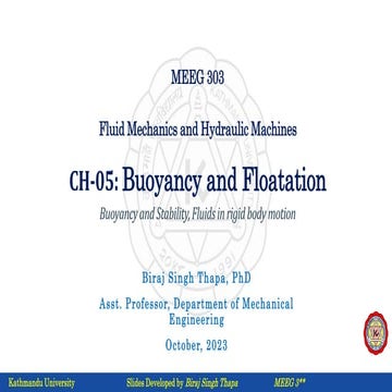 05-MEEG303-Buoyancy and Flotation.pdf5th