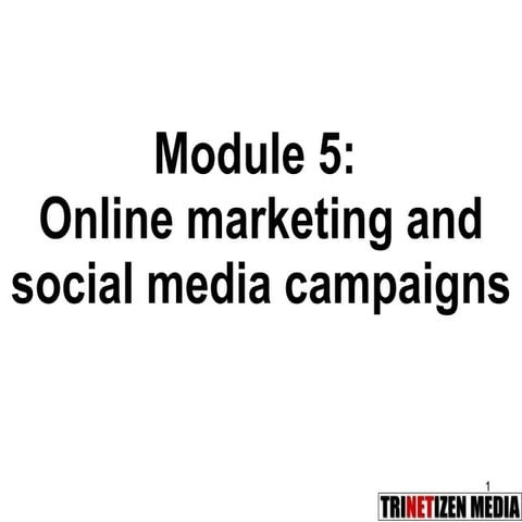 05.Online marketing and social media campaigns