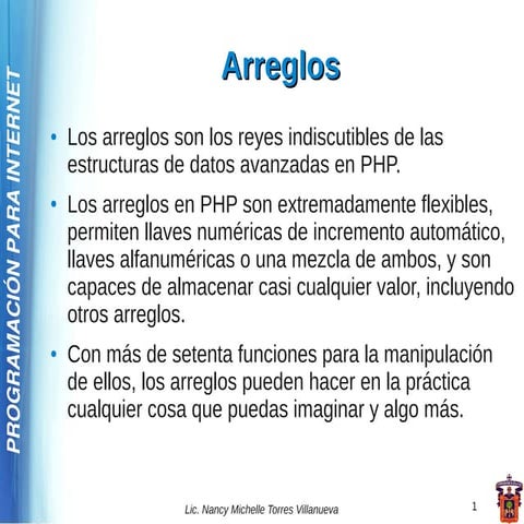 Arreglos en PHP
