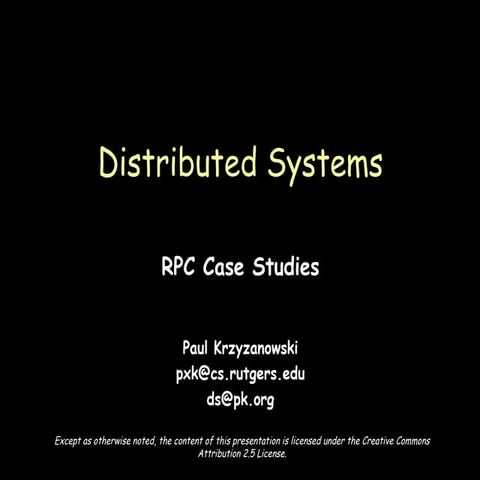 Rpc Case Studies (Distributed computing) | PPT | Programming Languages ...