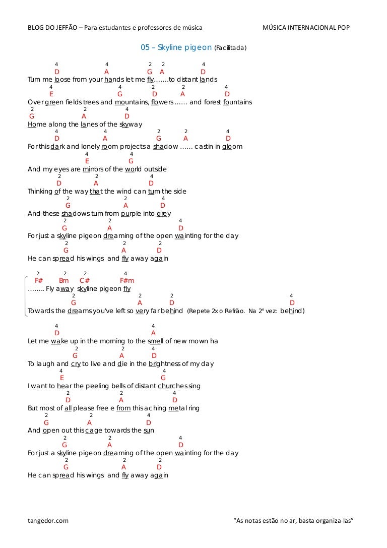 Tradução Da Música Skyline Pigeon Elton John