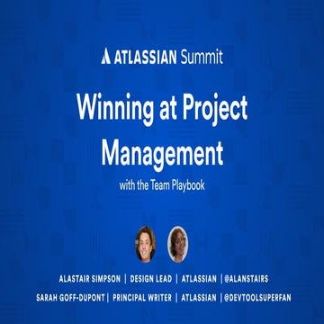 Winning at Project Management with the Team Playbook