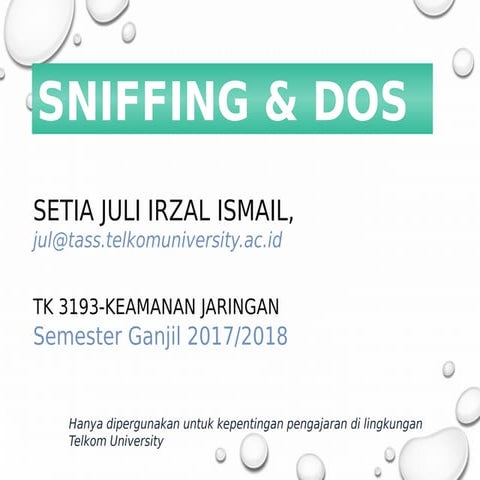 05 tk3193-sniffing &amp; dos