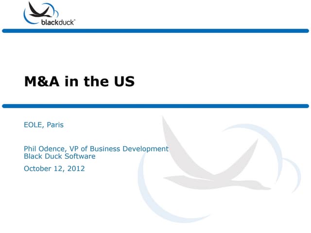 EOLE / OWF 12 - USA practices in m&a-l. philip odence (eole2012)