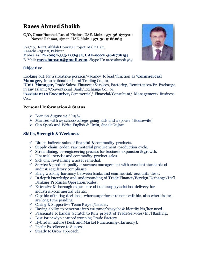 Curriculum vitae outlook picture