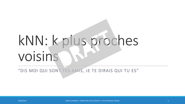 5.1 K plus proches voisins