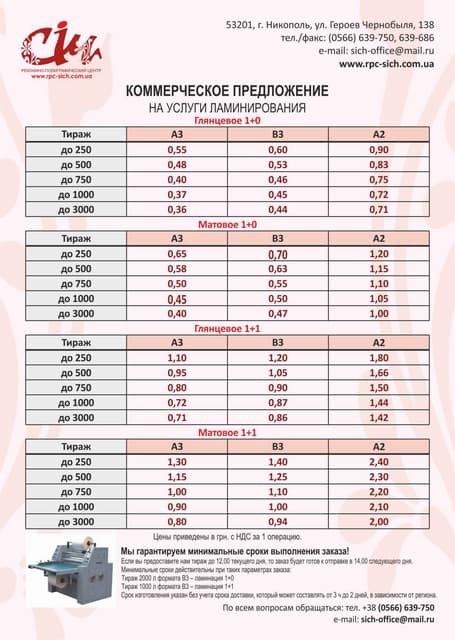 РА И ТИПОГРАФИЯМ: Экспресс - ламинация за сутки!