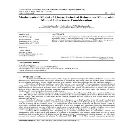 Performances Analysis of a Linear Motor for Sliding Door Application | PDF