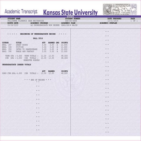 Kansas State Transcript | PPT