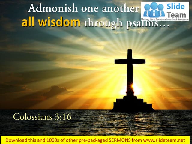 0514 colossians 316 all wisdom through psalms power point church sermon