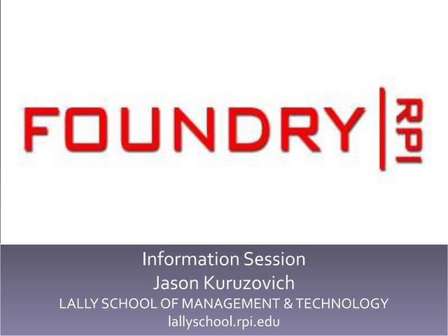 Foundry Training Slides