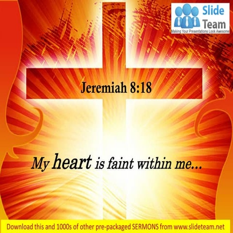 0514 jeremiah 818 my heart is faint within me power point church sermon ...