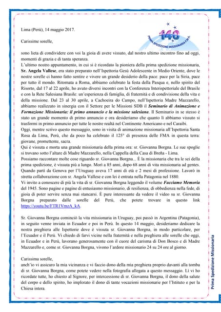 Messaggio della Consigliera per le ...