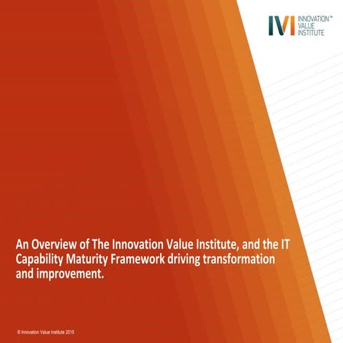IT Capability Maturity Framework & Capability Improvement Program
