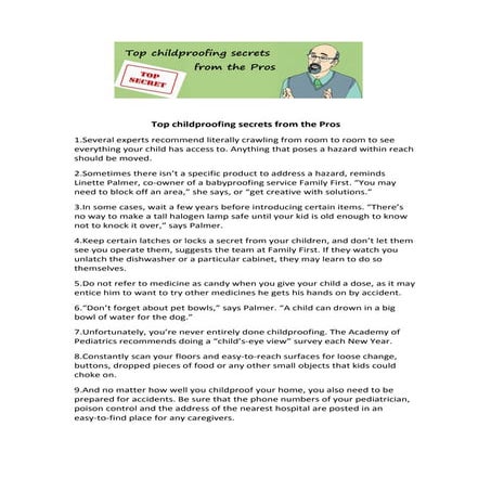  Top Childproofing Secrets From the Pros