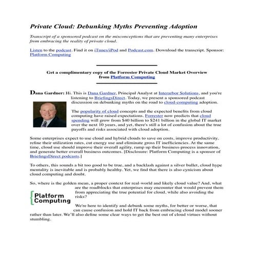 Private Cloud: Debunking Myths Preventing Adoption