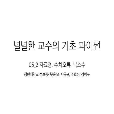 05 2 자료형수치오류복소수