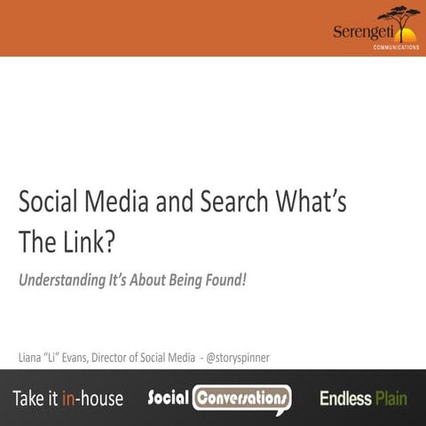 Social Media & Search Marketing Presentation, What's The Link? Social Media Plus