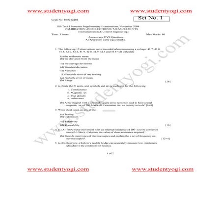 05212201  C A L I B R A T I O N   A N D   E L E C T R O N I C  M E A S U R E ...