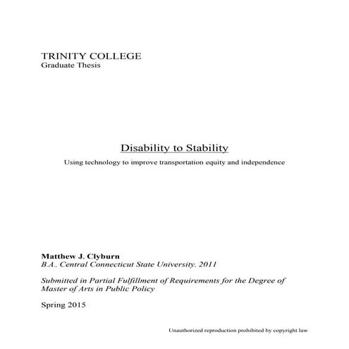 Disability to Stability