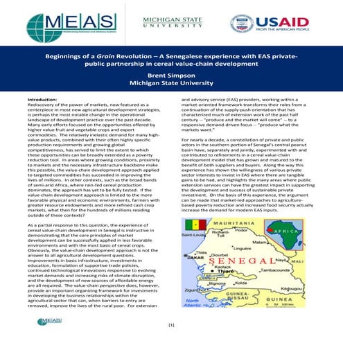 Senegal - Beginnings of a Grain Revolution - Feb 2012