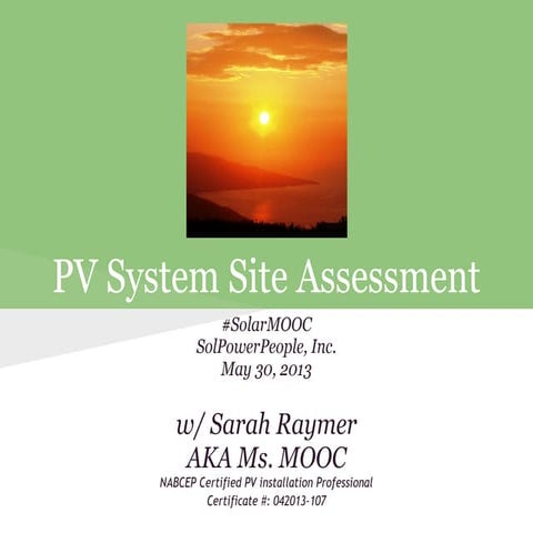 053013 pv system site assessment (1) | PDF