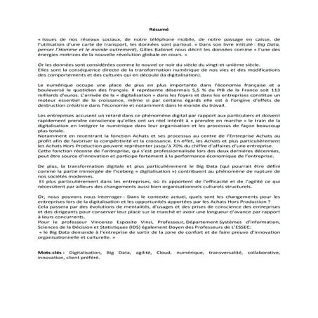 Résumé de thèse - La digitalisation - Marie Hua