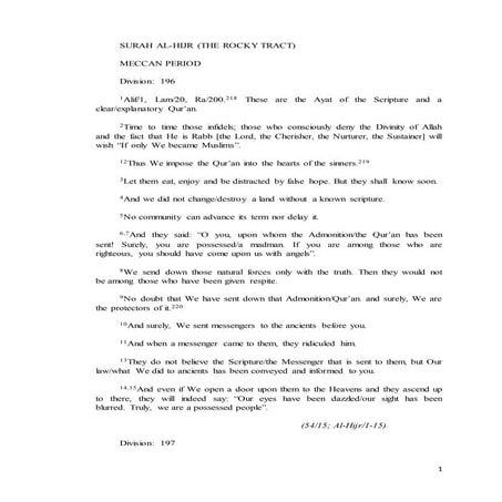 054  surah al-hijr (the rocky tract)